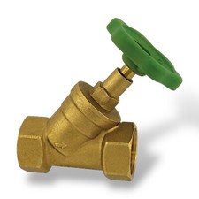 Schrägsitzventil Absperrventil Freistromventil Ventil Messing steigende Spindel