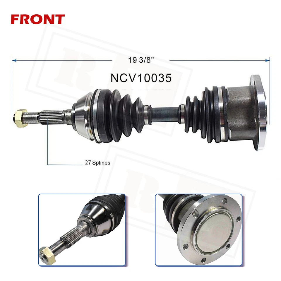 2X Front CV Axle Shaft for 1983-1996 Chevy S10 Pickup 1983-1994 Chevy S10 Blazer — 第 2/4 张图片
