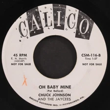 CHUCK JOHNSON & JAYCEES: mr. sandman CALICO 7" Single 45 RPM