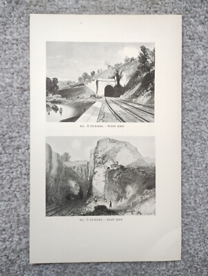 Enden der Nr. 3 Tunnel, Große Westernbahn - Antikdruck - 1927