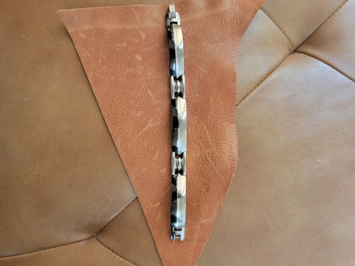 Edward Mirell Black Titanium and Sterling Silver Bracelet - Picture 6 of 21