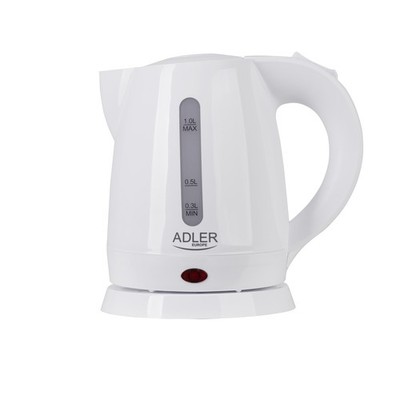 Adler Wasserkocher 1 Liter 1600 Watt weiß AD 1272 