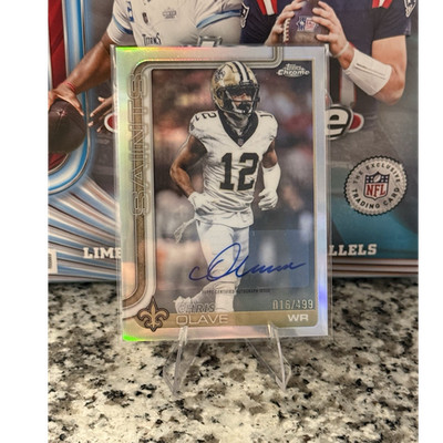 Topps Chrome 2025 Chris Olave #BA-CO Saints Autographs Refractor /499