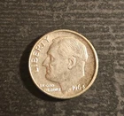 1964 ROOSEVELT DIME, 90% Silver in circulated condition