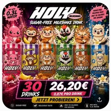 30Drinks=26,20  Holy Milchshake Auswahl