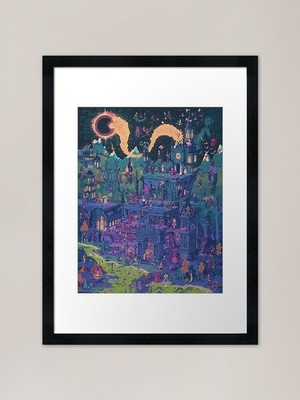Die finstere Zitadelle gerahmtes Kunst Pri gerahmtes Wandbild Poster Leinwanddruck Bild