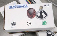 Bongbada Heat Lamp Bulb R40 250 Watt 2 - Pack Red/Infrared 1 box with 2 bulbs 