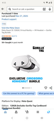 Meta Quest 3s 128GB VR Headset - White