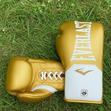 Guantoni da boxe Everlast Elite Pro tipo stringati guanti da sparring oro 8 oz-16 oz
