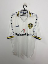 LEEDS UNITED 1998/2000 HOME FOOTBALL SHIRT PUMA VINTAGE JERSEY SIZE L ADULT
