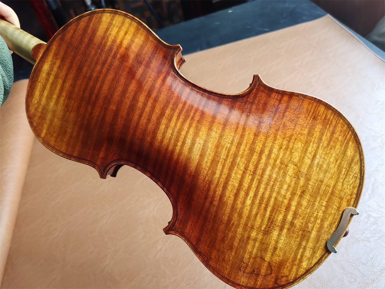 Professional Violin High Quality Handmade One-piece Flame Back with Sound Video