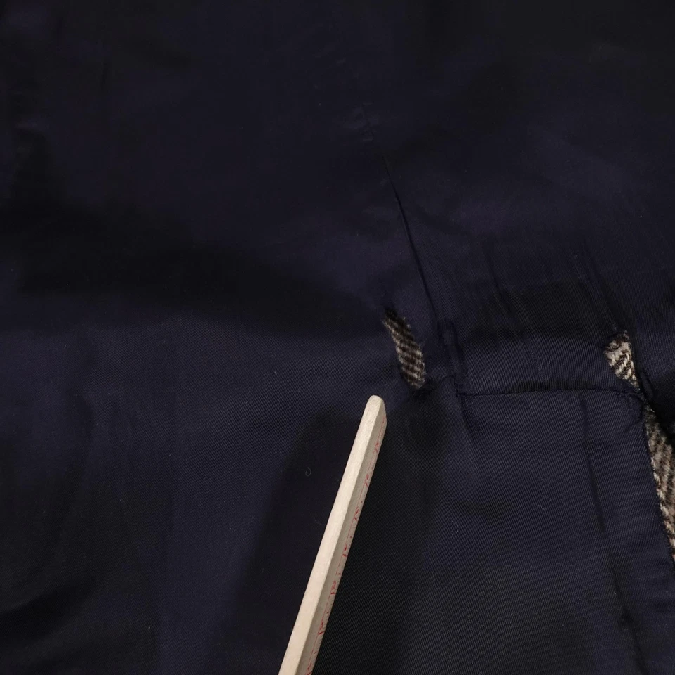 Abrigo J Crew Ludlow Para Hombres 36S Marrón Espiga Lana Abrigo Luna Tela Británica Foto 4 de 4