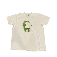 Google Android Tshirt 2XL White Marshmallow American Apparel Swag Promo Giveaway