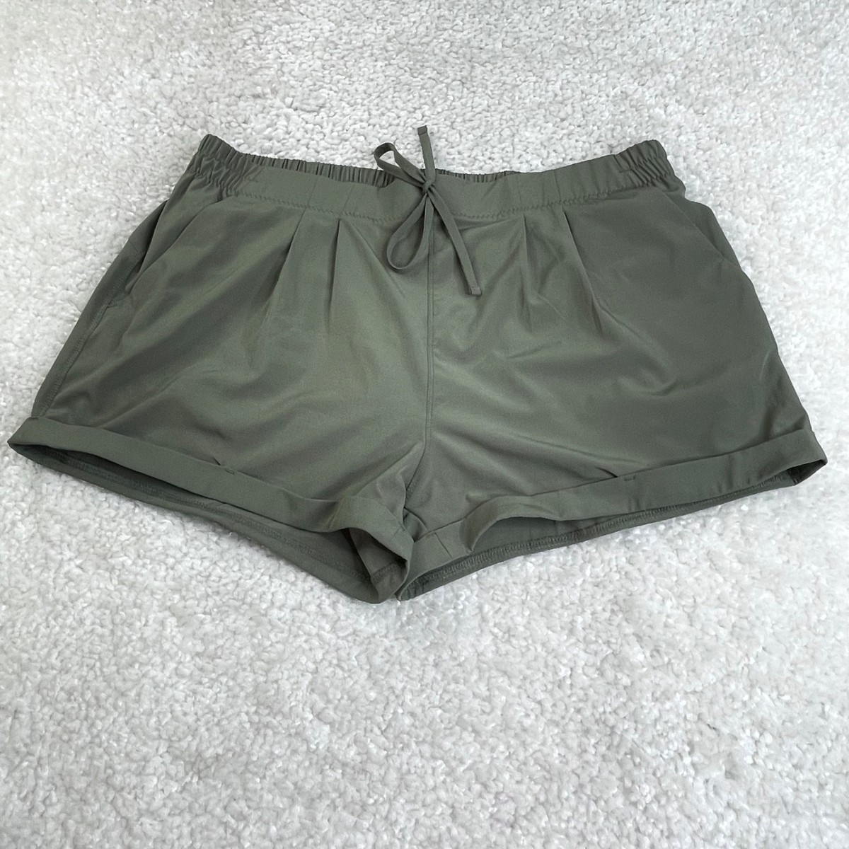 Zyia Active Olive Green Summer Shorts Womens XL
