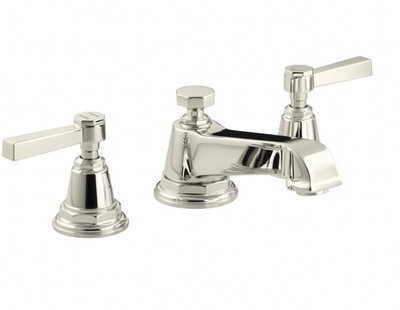 Kohler Pinstripe Pure K-13132-4A-SN Widespread Bathroom Sink Faucet Nickel NEW