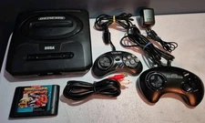 Sega Genesis System Model 2 Console-w/6 & 3 Button Controllers/Game-Tested *READ