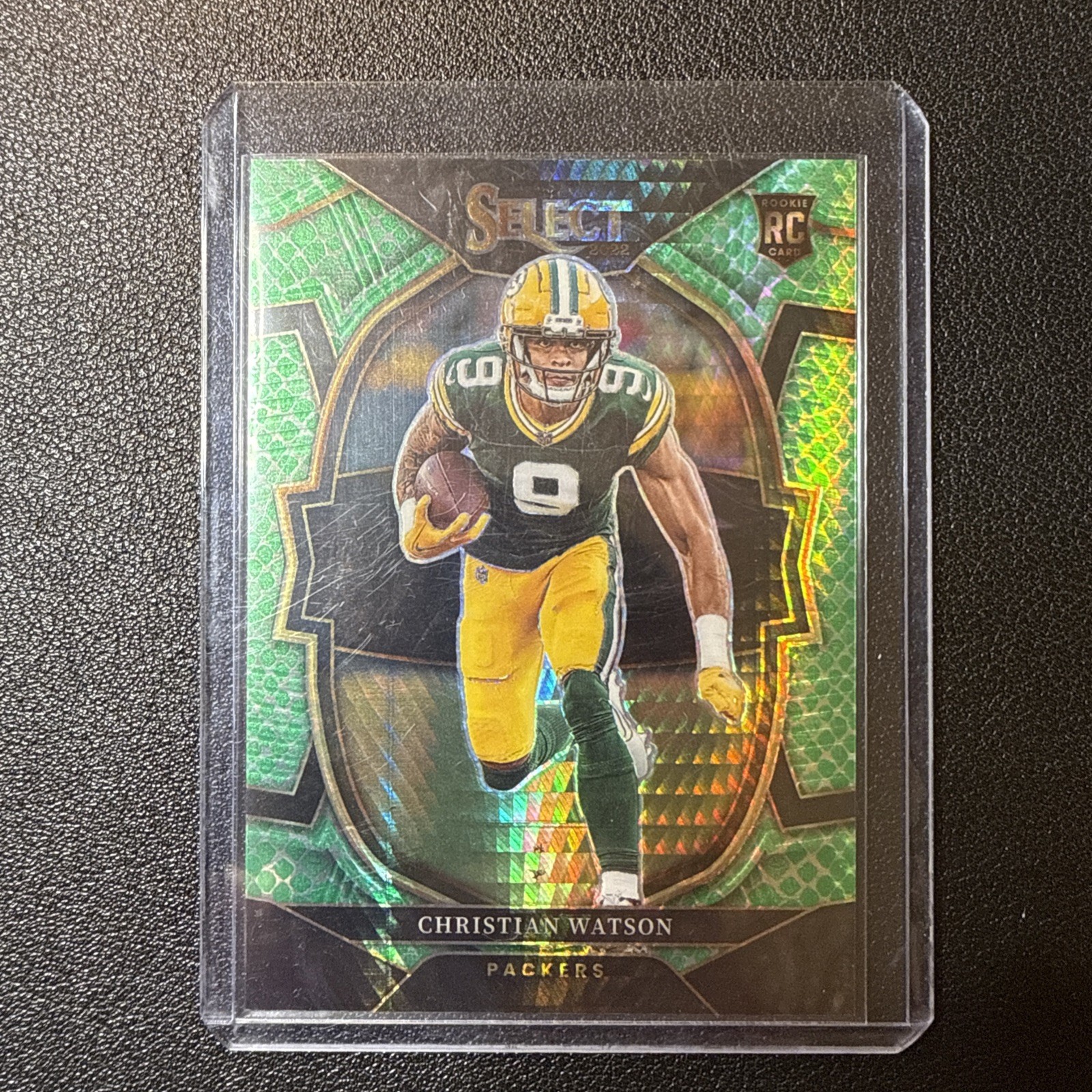 2022 Panini Select  Christian Watson #53 Dragon Scale Prizm /89 (RC) 