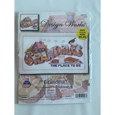 Design Works Grandmas The Place To Be Counted Cross Stitch Kit 2368 8x15 New USA