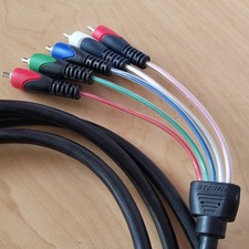 Great Steren 6ft 5-RCA Component A/V Cable High Quality Male to Male