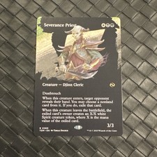 Magic the Gatherging MTG 1x Severance Priest Borderless Tarkir Dragonstorm NM