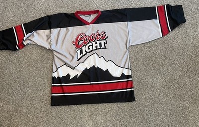 Coors Light NHL Hockey Men s XL Jersey Shirt Black promo Rare! 