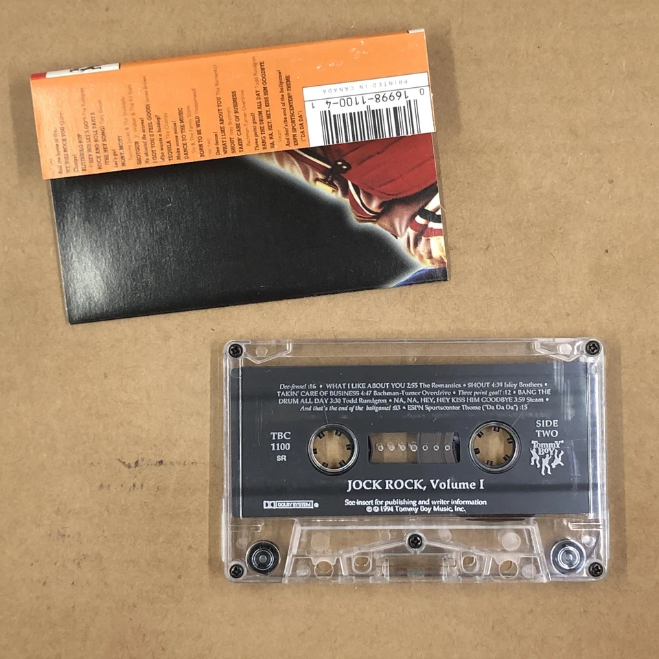 JOCK ROCK Cassette Tape 90s Comp QUEEN RAMONES THE ROMANTICS ESPN Foto 3 de 4