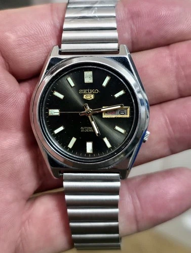 Vintage Seiko 5  Green Dial 7S26A Automatic Refurbished 38mm
