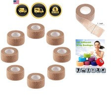 Self Adhesive Elastic Bandage Wrap - Pack of 8 Rolls 1" x 5 Yards Stretch Sel...