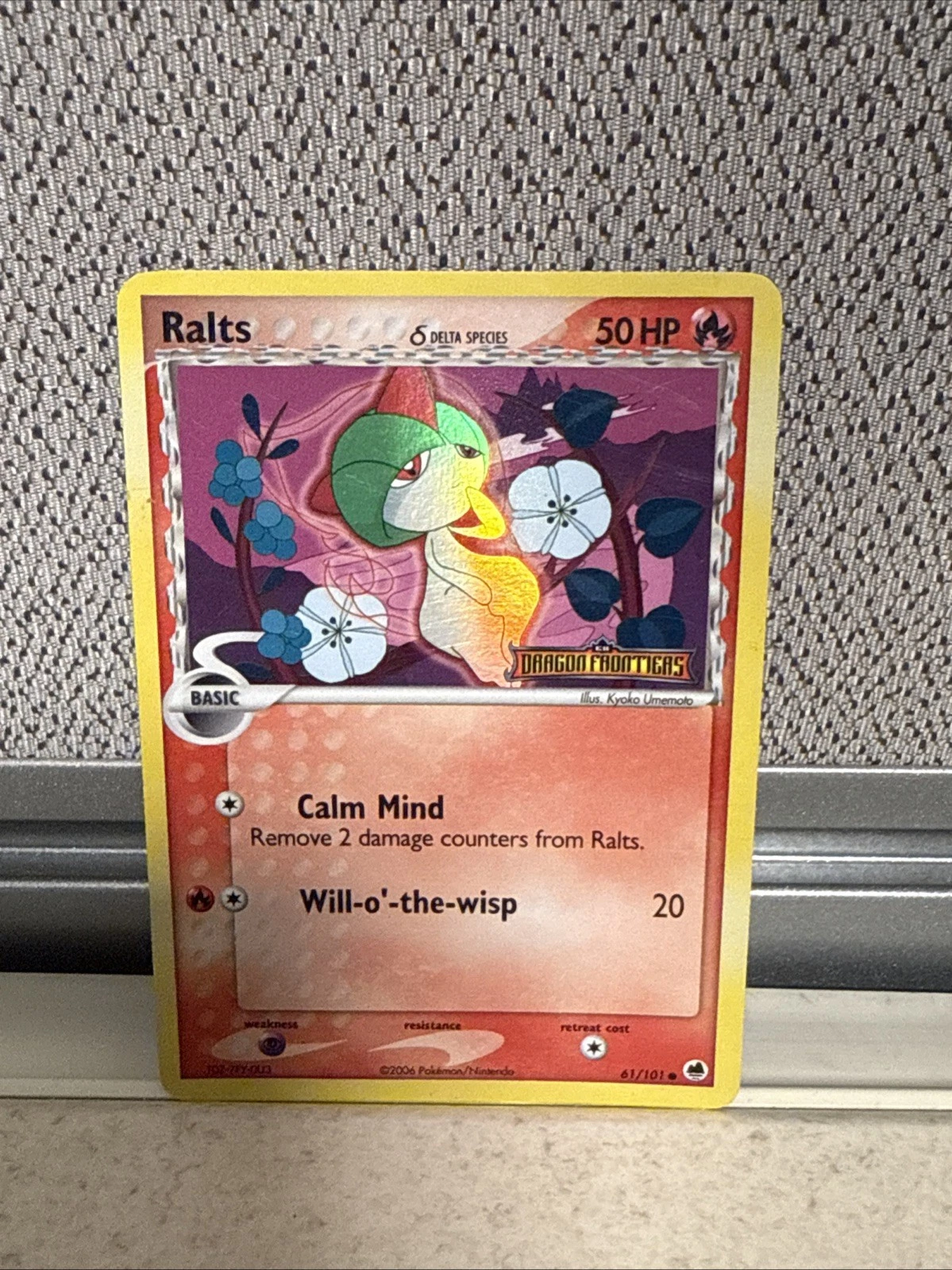 Ralts - 61/101 - Pokemon Card Ex Dragon Frontiers Reverse Holo Common - LP