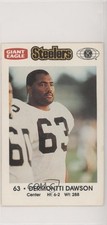 1992 Giant Eagle Pittsburgh Steelers Police Dermontti Dawson #63 HOF 0l3x