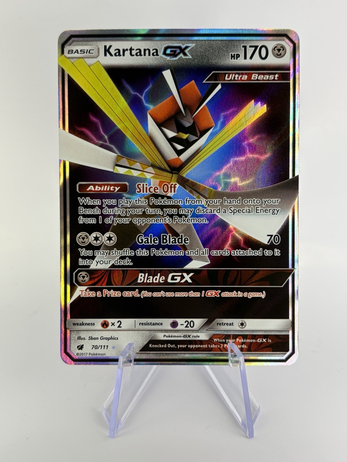 Kartana GX - 70/111 - Pokemon Crimson Invasion Sun & Moon Ultra Rare Card NM