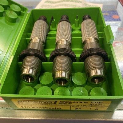 Redding Reloading 270 Winchester Premium Deluxe Die Set - Neck Sizing & Bullet Seating Dies