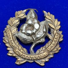 British Army Queen's Own Worcestershire Hussars Cap Badge Bi Metal