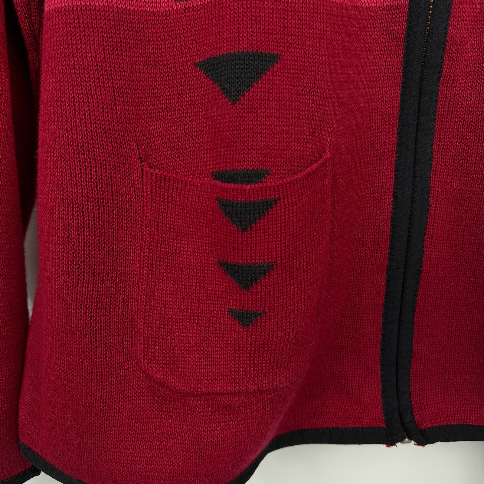 Woolrich Women’s Ruby Red V-neck Zip Up Jacket Az… - image 8