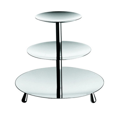 Mepra Giotto Stainless Steel Tiered Stand Tray Italy Art . 258  3 layers New