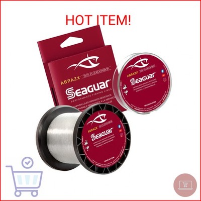 Seaguar AbrazX 100% Fluorocarbon Fishing Line 15lbs, 200yds Break Strength/Lengt