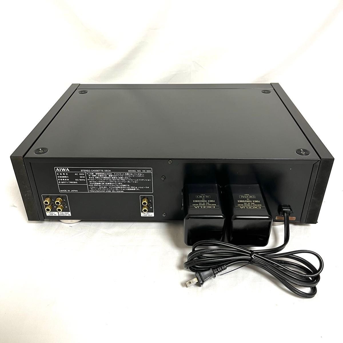 AIWA Excelia XK-009 Stereo Cassette Deck 3 Head Black Renewable AS