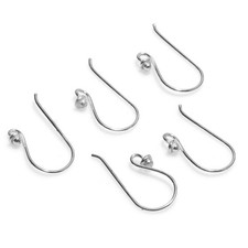 30 Pcs 21X12mm Earring Finding Wire Sterling Silver Plated Jewelry