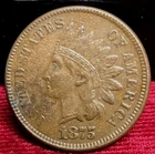1875 1c. Indian Cent XF Details