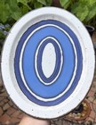 Vintage Mid Century Midwinter 13.5” Moon Platter Blue And White  — photo 3