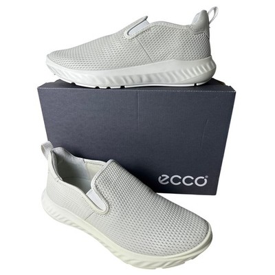 ECCO Sport Sneaker ATH-1FM Slip On Women's EU41 US 10-10.5 Leather Shadow White
