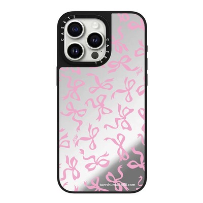 Compatible with Case Cute Mirror Bow Love Heart Pattern iPhone Pro Max Plus