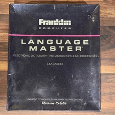 FRANKLIN LANGUAGE MASTER LM-2000 Electronic Dictionary & Thesaurus NICE! Working