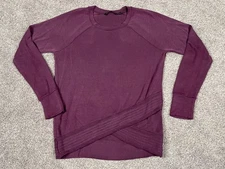 Athleta Shirt Womens XS Purple Cross Front Modal Lounge Casual Dance Ballet Top