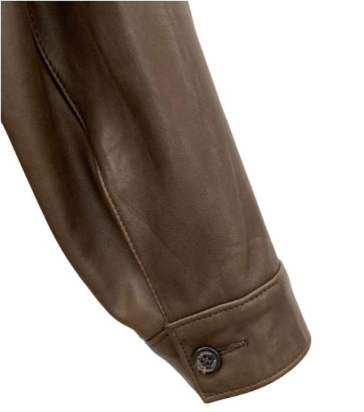 Polo Ralph Lauren Giacca Pelle Biker Pony Logo Uomo Taglia L Marrone