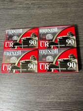 Four 4 Maxell UR 90 Blank Audio Cassette Tapes Type I Normal Bias