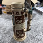 German Beer Stein Mug Tankard 2 L Raised Relief 12” Tall Made In West Germany — photo 3
