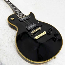 LP Custom Black Beauty Glossy Gold Edging Electric Guitar 6 Strings HH Pickups