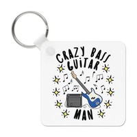 Crazy Bass Gitarre Mann Stars SchlüSselanhäNger Vatertag Boyfriend Lustig
