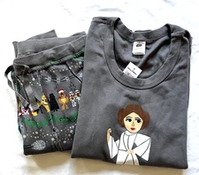 NWT HANNA ANDERSSON WOMEN'S STAR WARS CAROLERS LEIA DRAWSTRING PAJAMAS  M
